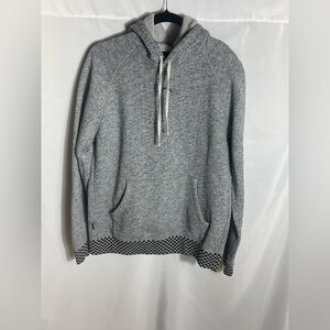 Primitive Apparel Gray Hoodie Men’s  Size M Checkerboard Trim Pullover Skate